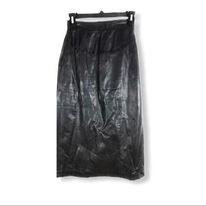Vintage New‎ York Classics Black Leather Skirt